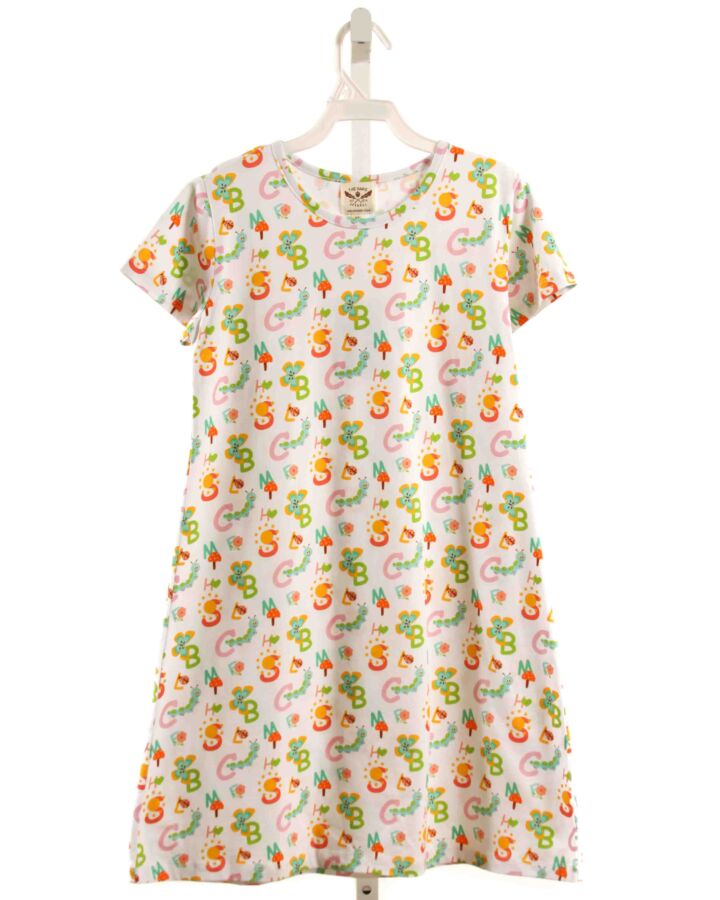 THE OAKS APPAREL   WHITE   PRINTED DESIGN KNIT DRESS