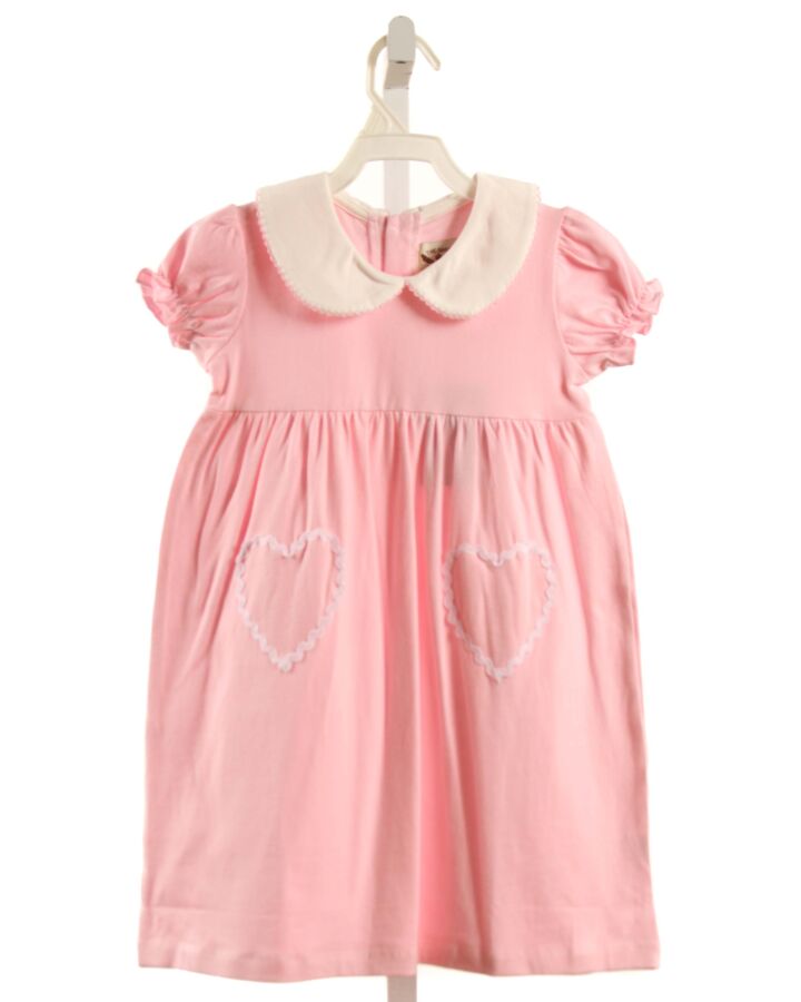 THE OAKS APPAREL   PINK    KNIT DRESS WITH PICOT STITCHING