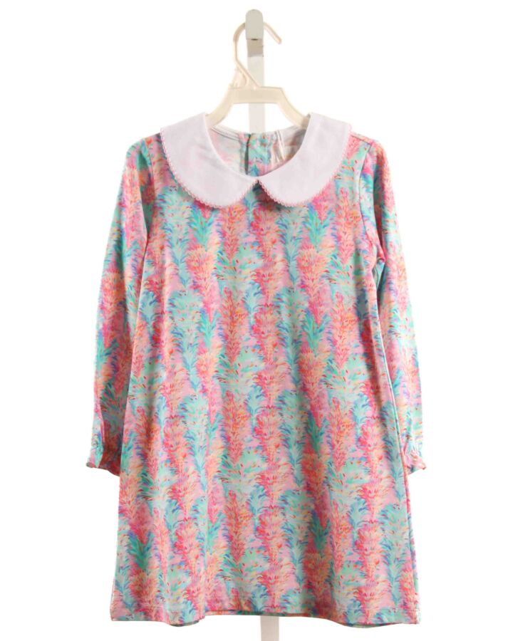 THE OAKS APPAREL   HOT PINK   PRINTED DESIGN KNIT DRESS