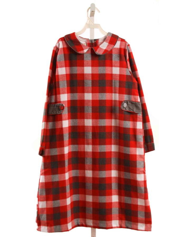 THE OAKS APPAREL   RED  PLAID  DRESS