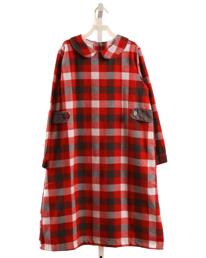 THE OAKS APPAREL   RED  PLAID  DRESS