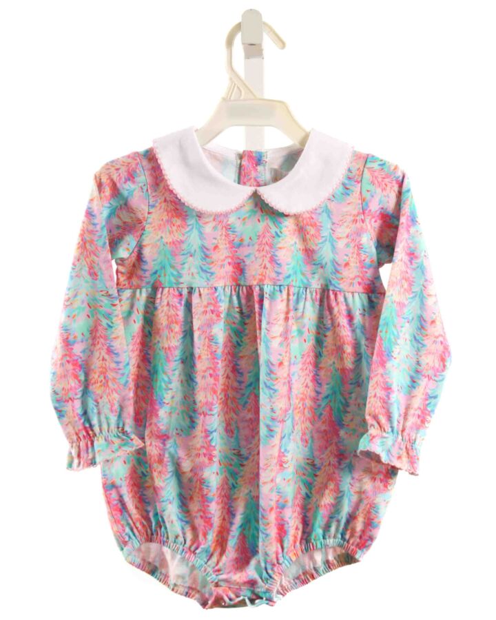 THE OAKS APPAREL   HOT PINK   PRINTED DESIGN KNIT BUBBLE WITH PICOT STITCHING