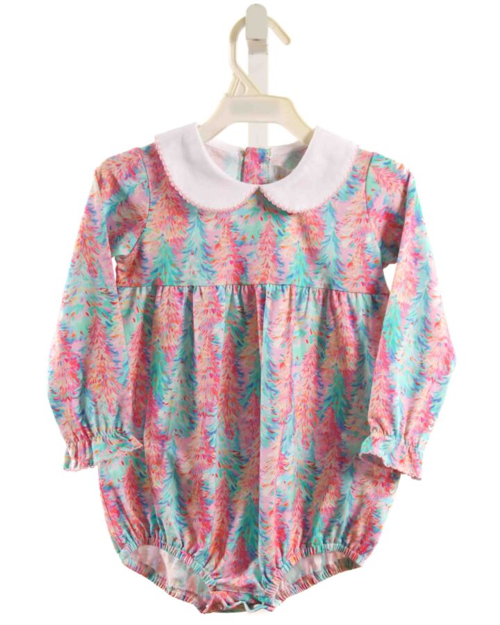 THE OAKS APPAREL   HOT PINK   PRINTED DESIGN KNIT BUBBLE WITH PICOT STITCHING