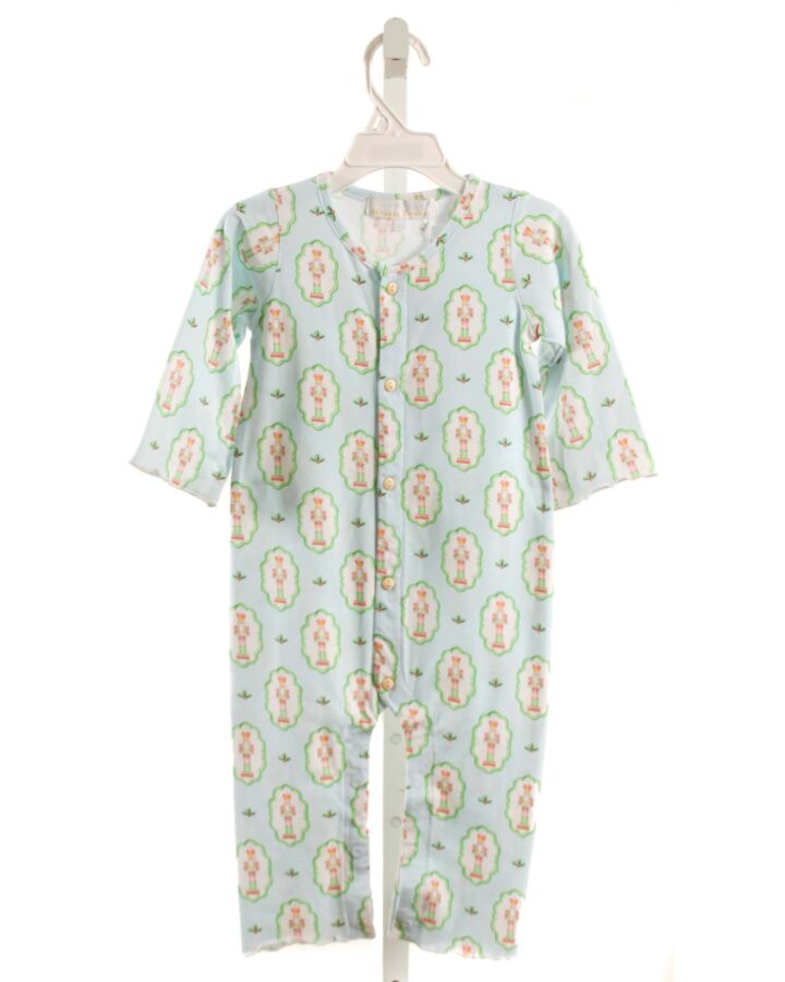 THE OAKS APPAREL   LT BLUE   PRINTED DESIGN ROMPER