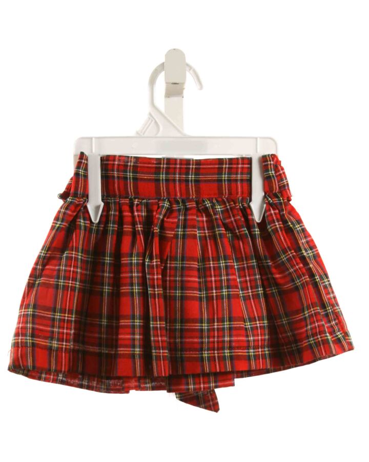 THE OAKS APPAREL   RED  PLAID  SKORT