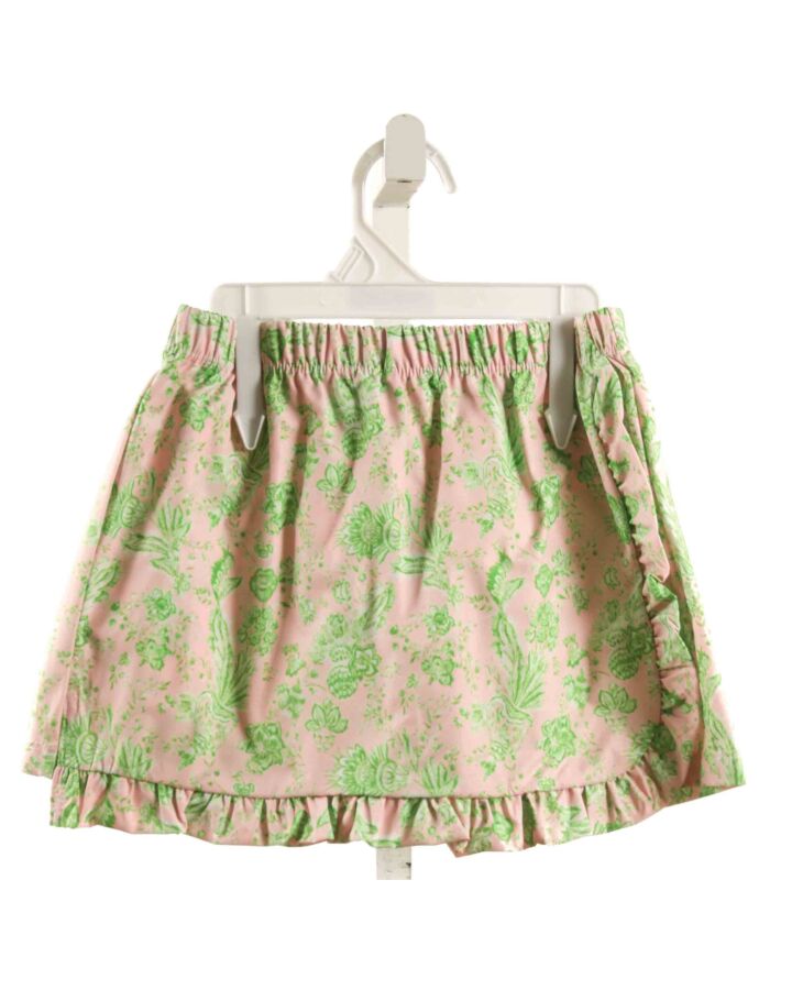 THE OAKS APPAREL   PINK  FLORAL PRINTED DESIGN SKORT