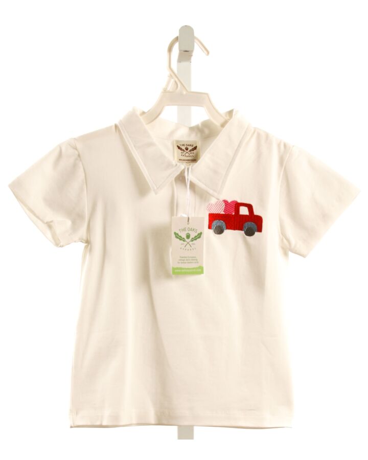 THE OAKS APPAREL   WHITE    KNIT SS SHIRT