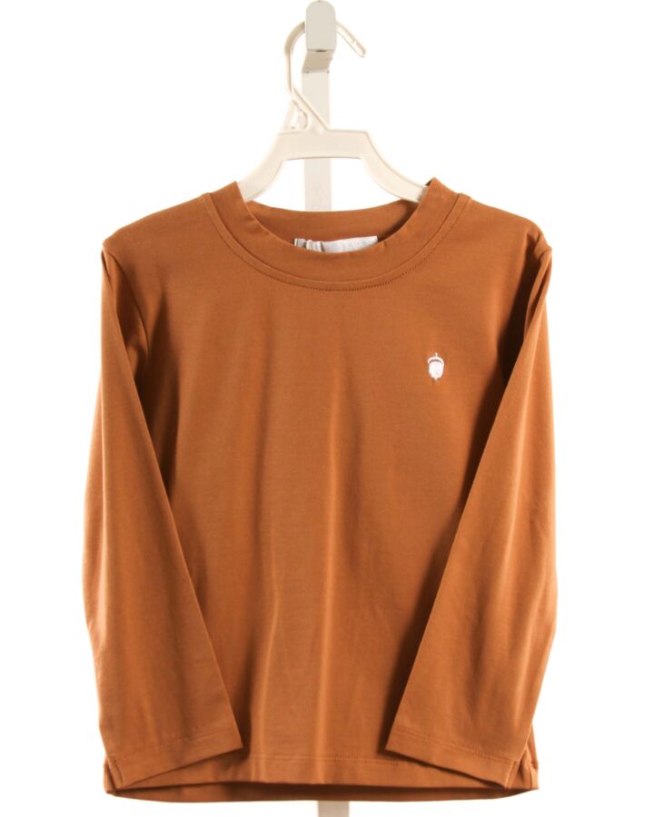 THE OAKS APPAREL   BROWN    KNIT LS SHIRT
