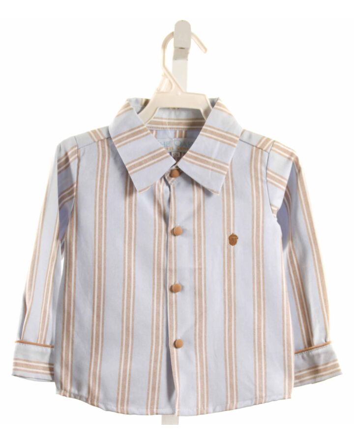 THE OAKS APPAREL   BLUE  STRIPED  DRESS SHIRT