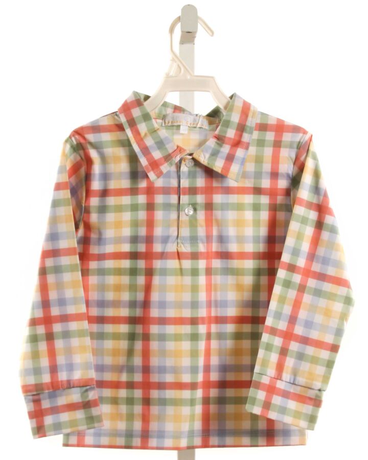 THE OAKS APPAREL   GREEN  PLAID  DRESS SHIRT
