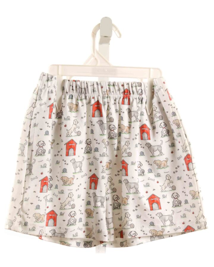 THE OAKS APPAREL   WHITE   PRINTED DESIGN SHORTS