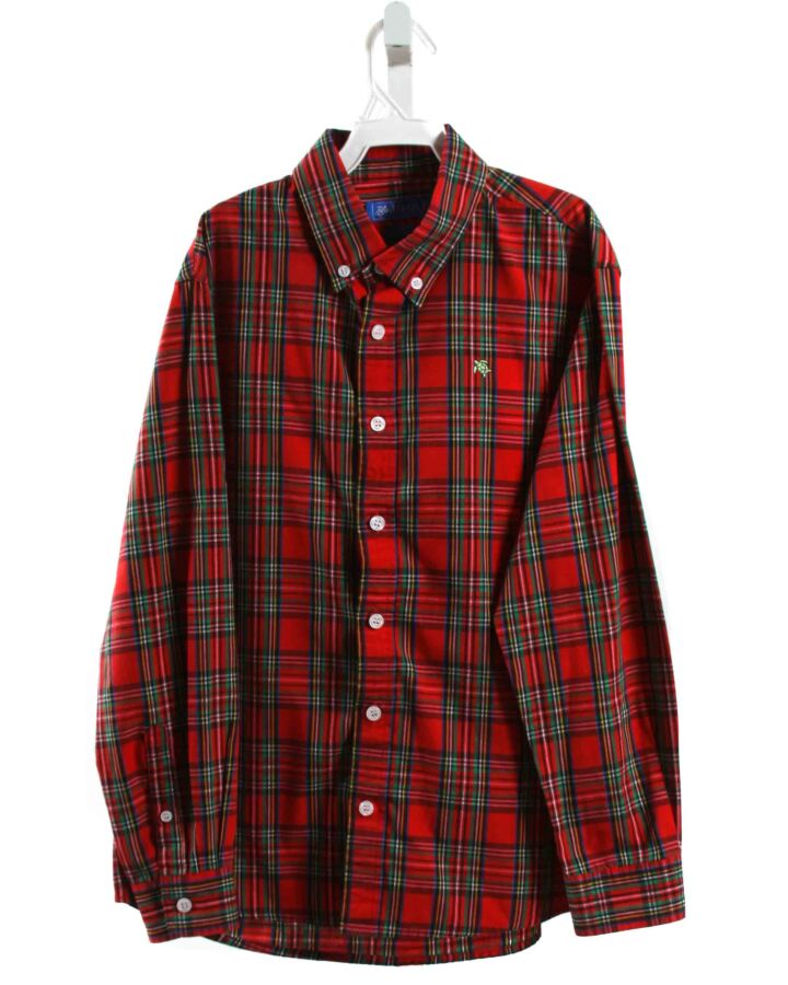 J. BAILEY  RED  PLAID  DRESS SHIRT