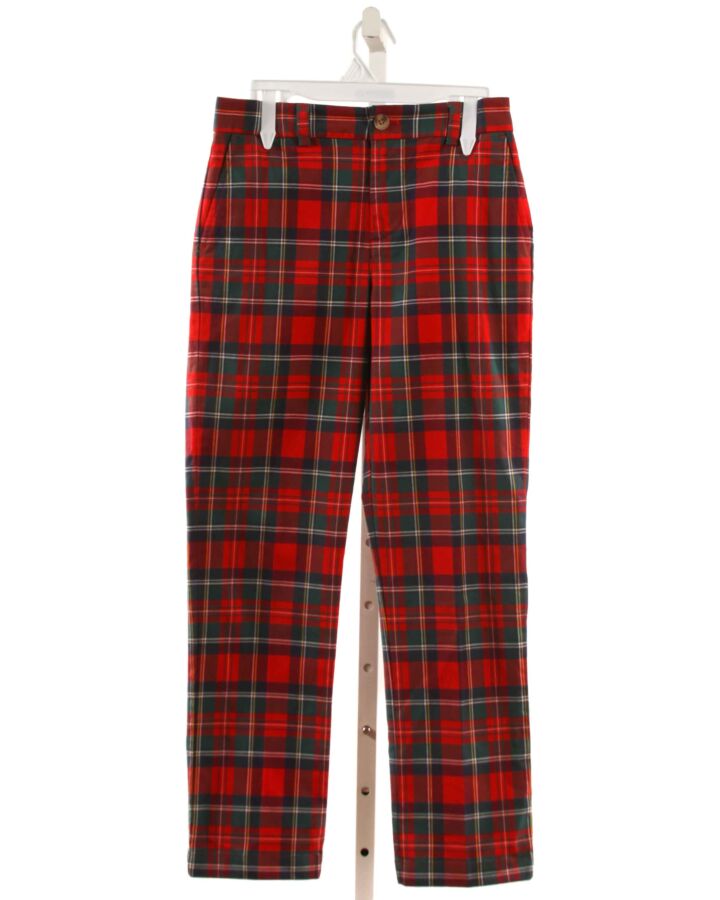 VINEYARD VINES  RED  PLAID  PANTS