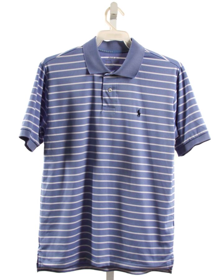 POLO BY RALPH LAUREN  BLUE  STRIPED  KNIT SS SHIRT