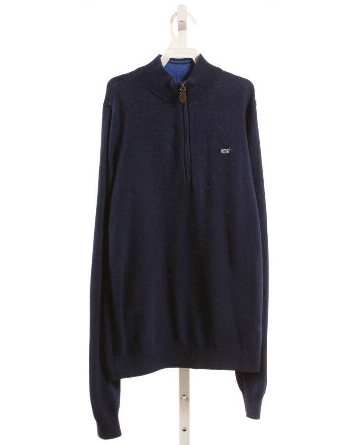 VINEYARD VINES  BLUE KNIT   PULLOVER