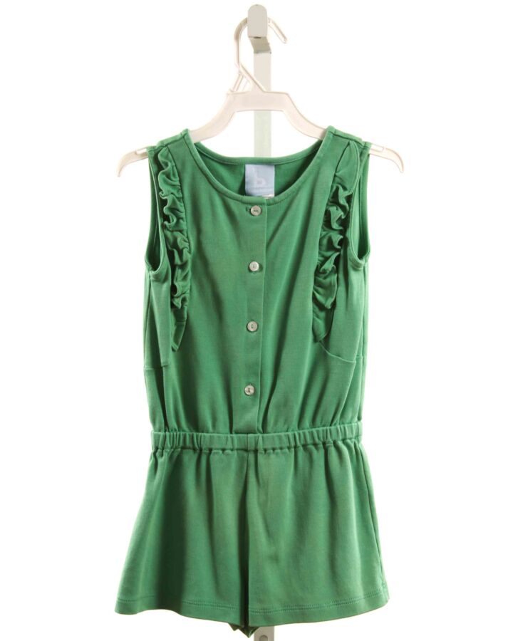 BELLA BLISS  GREEN    KNIT ROMPER WITH RUFFLE