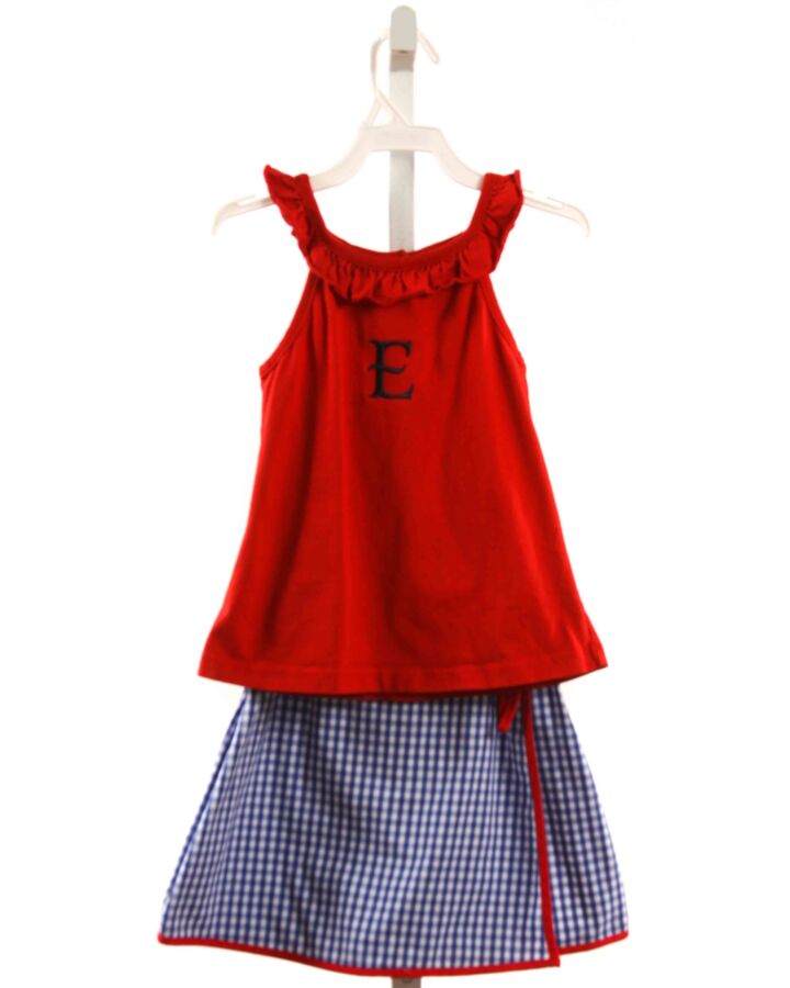 LITTLE ENGLISH  RED   EMBROIDERED 2-PIECE OUTFIT