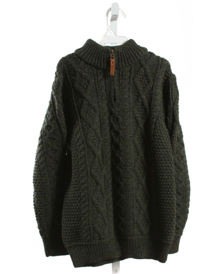 ARAN CRAFTS  FOREST GREEN WOOL   PULLOVER