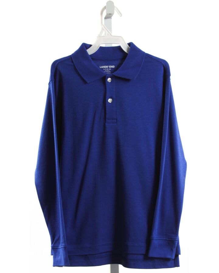 LANDS' END KIDS  BLUE    KNIT LS SHIRT