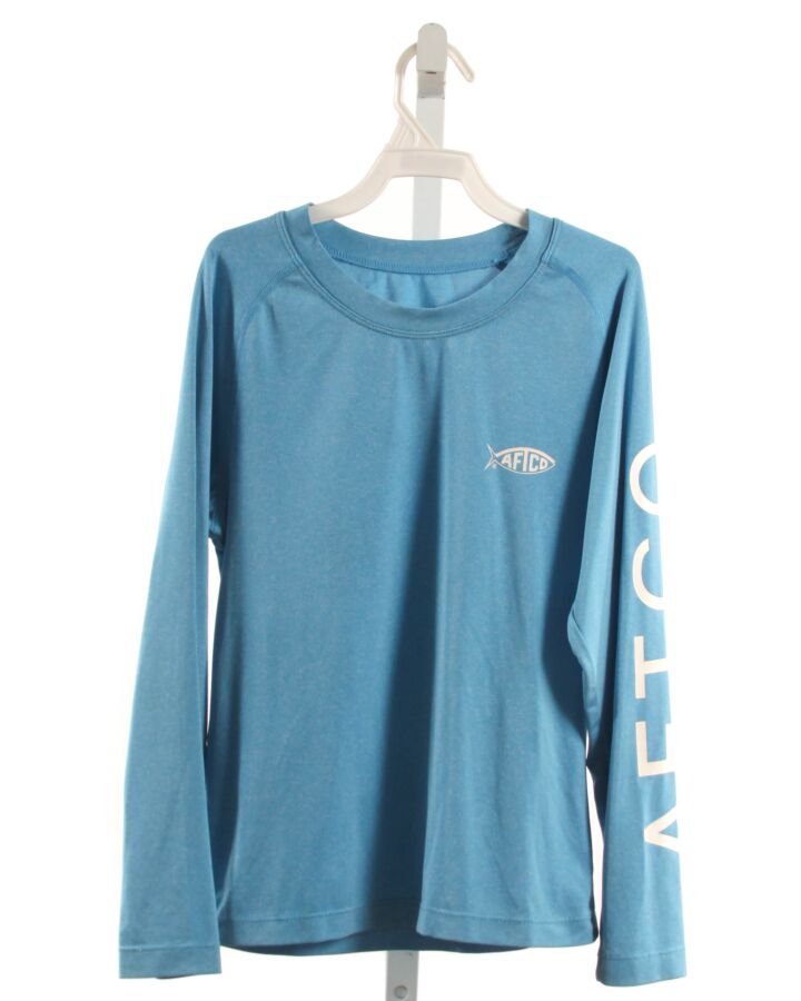 AFTCO  BLUE    KNIT LS SHIRT