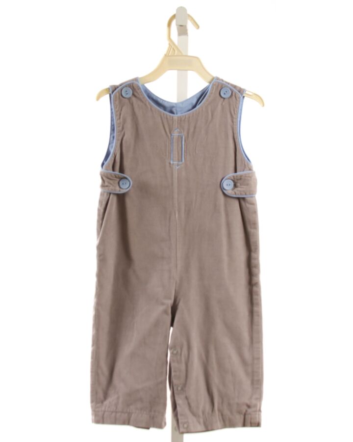 KELLY'S KIDS  GRAY CORDUROY  EMBROIDERED LONGALL