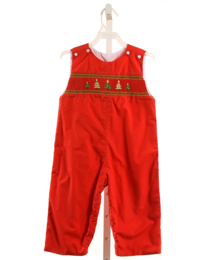 LE ZA ME  RED   SMOCKED LONGALL