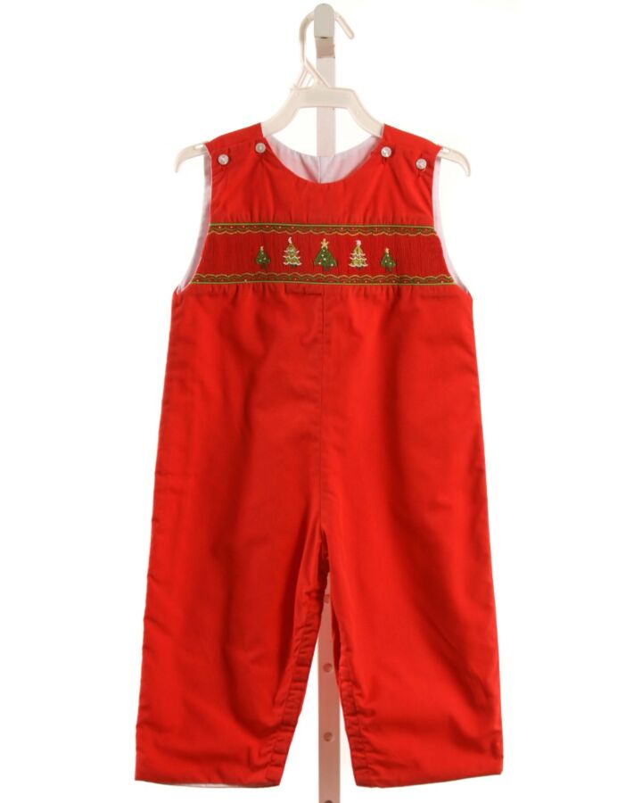 LE ZA ME  RED   SMOCKED LONGALL