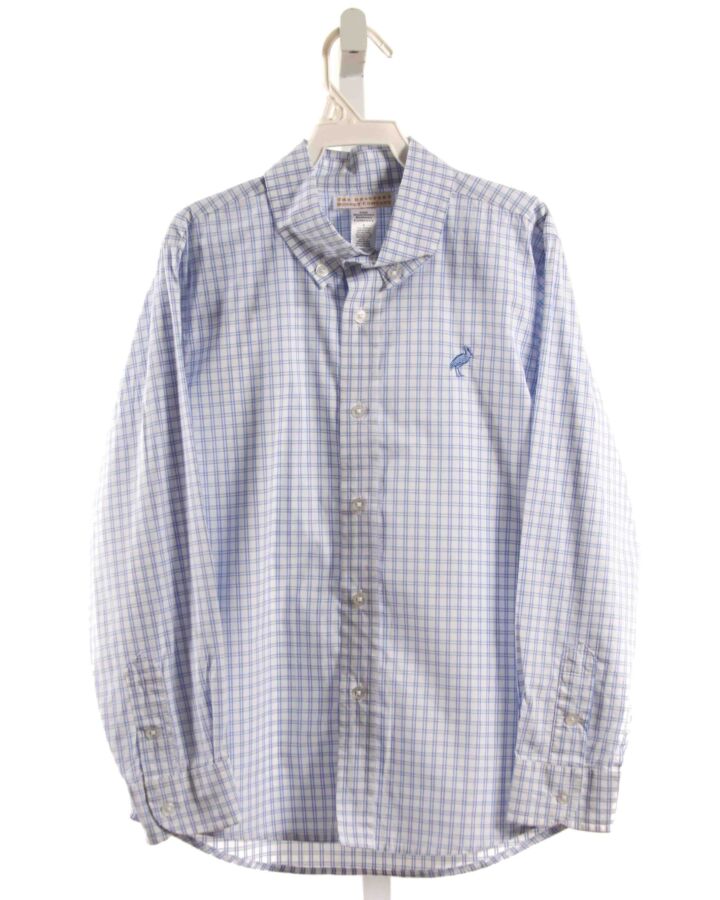THE BEAUFORT BONNET COMPANY  BLUE  WINDOWPANE  DRESS SHIRT