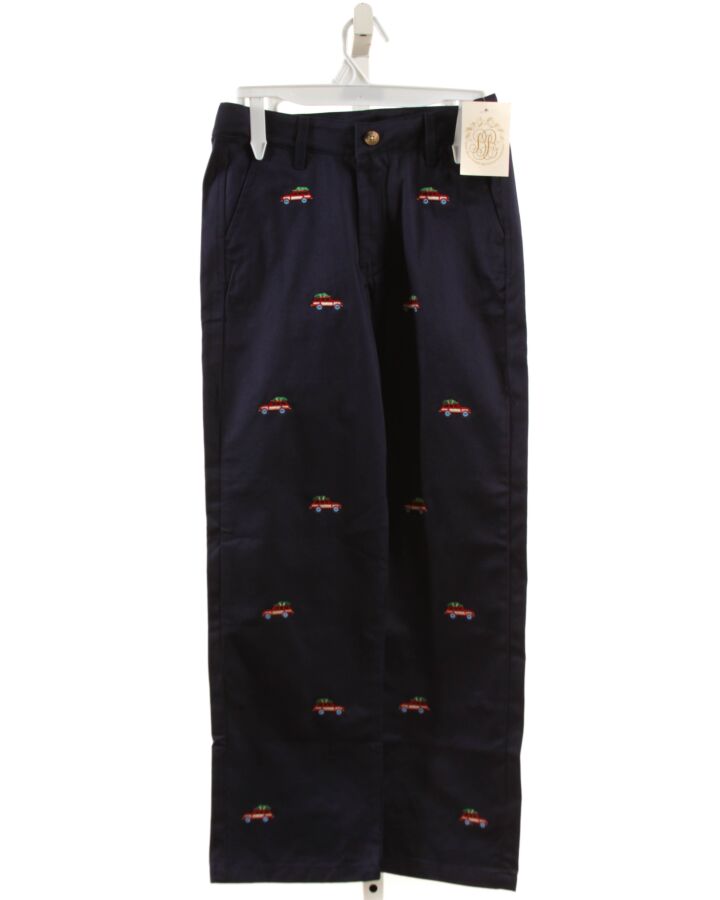 THE BEAUFORT BONNET COMPANY  NAVY   EMBROIDERED PANTS