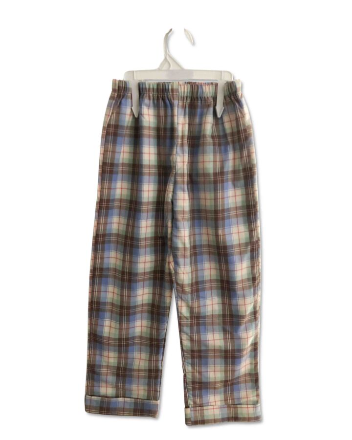RED BEANS  BROWN  PLAID  PANTS