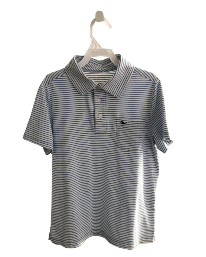 VINEYARD VINES  LT BLUE  STRIPED  KNIT SS SHIRT