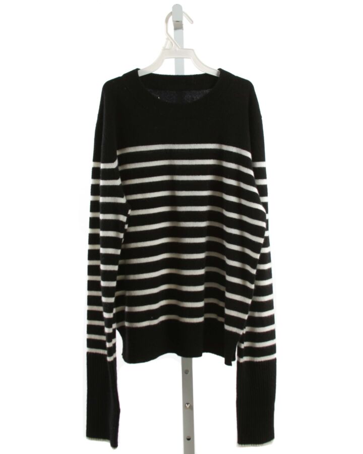 NO TAG  BLACK CASHMERE STRIPED  SWEATER