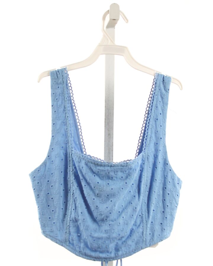 ALTAR'D STATE  LT BLUE EYELET   SLEEVELESS SHIRT