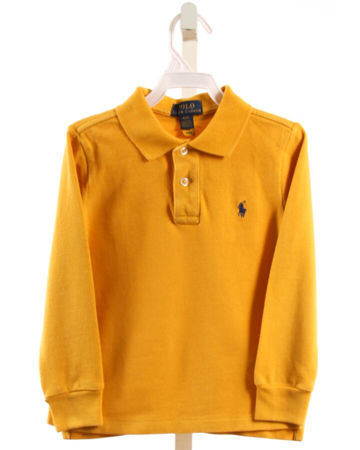 POLO BY RALPH LAUREN  YELLOW PIQUE   KNIT LS SHIRT