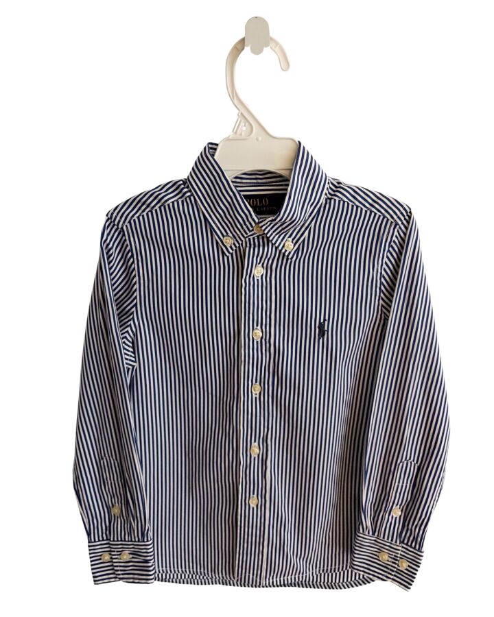 POLO BY RALPH LAUREN  BLUE  STRIPED  DRESS SHIRT