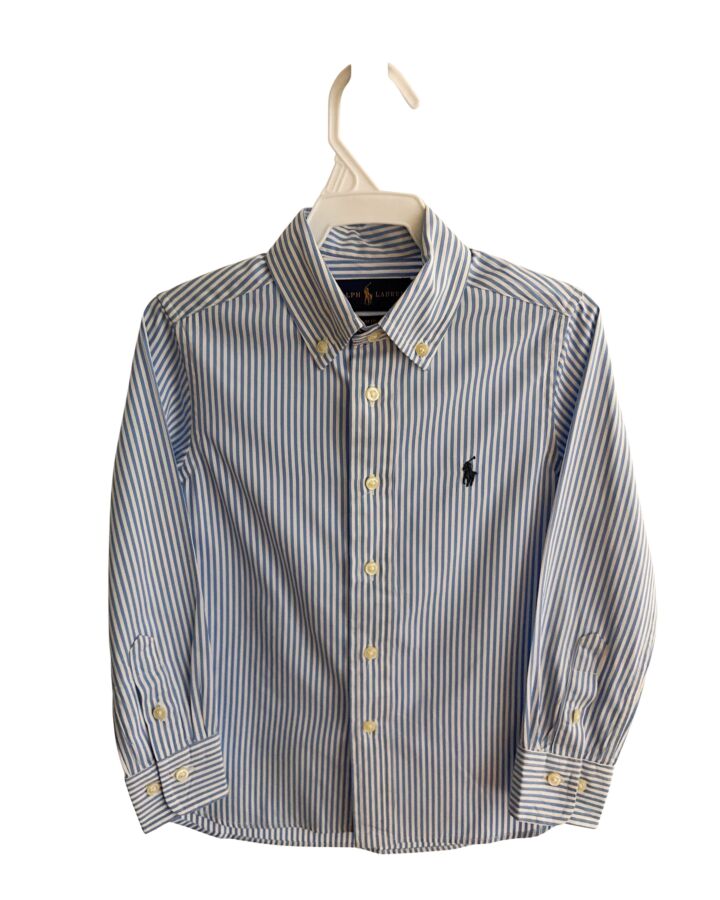 POLO BY RALPH LAUREN  BLUE  STRIPED  DRESS SHIRT