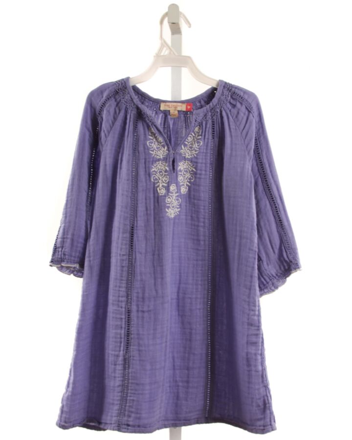 PINK CHICKEN  BLUE   EMBROIDERED DRESS