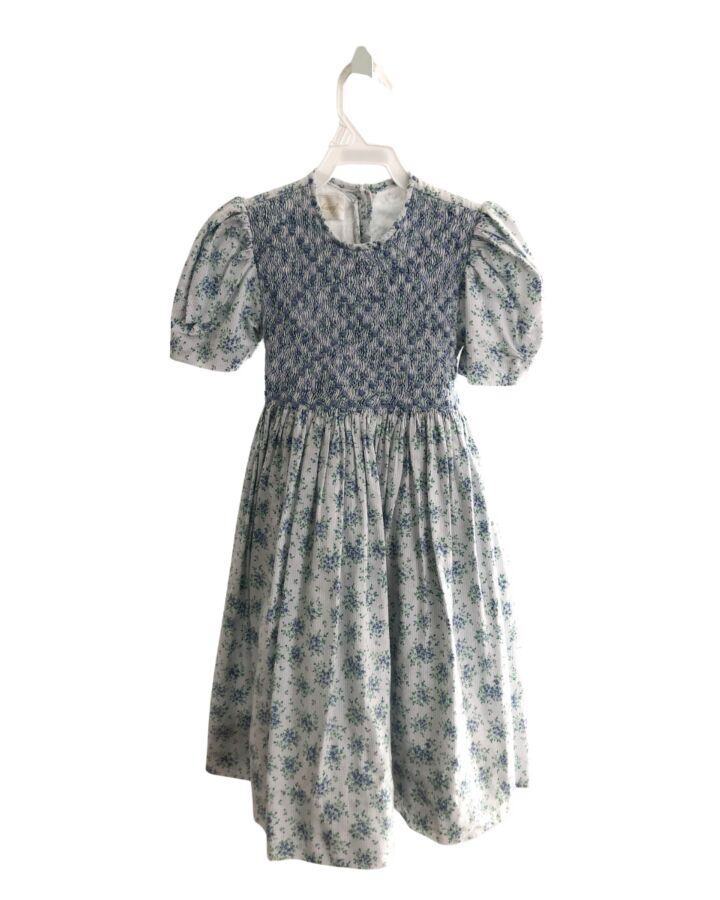 STRASBURG  LT BLUE  FLORAL SMOCKED DRESS