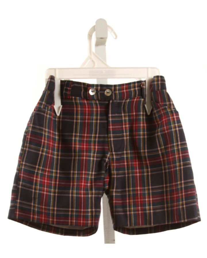 DONA CARMEN  BLUE  PLAID  SHORTS