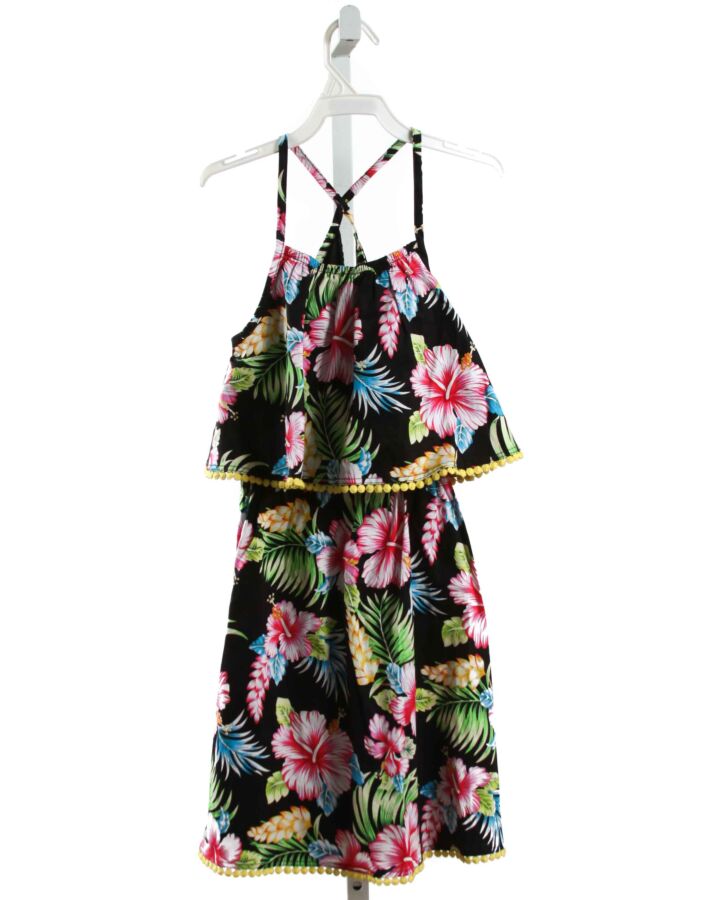 APPAMAN  BLACK  FLORAL  DRESS