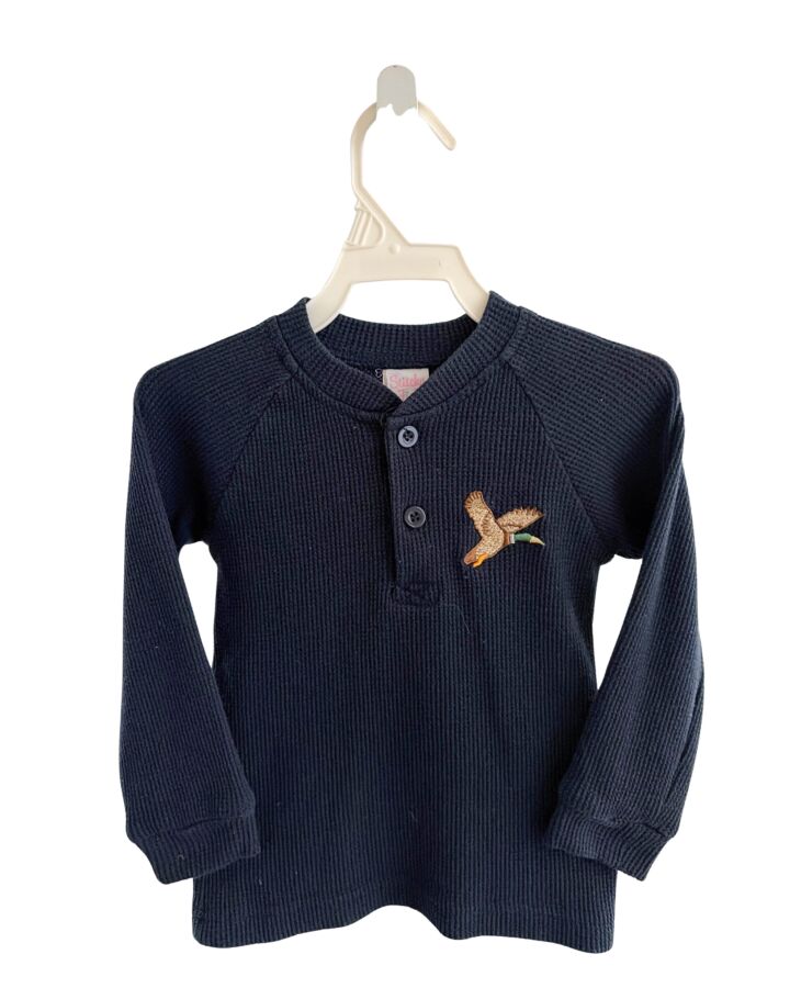 STITCHY FISH  BLUE    KNIT LS SHIRT