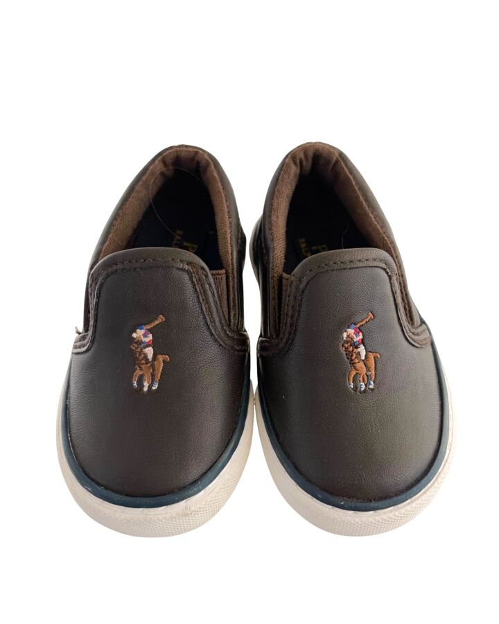 POLO BY RALPH LAUREN BROWN LOAFERS  *EUC SIZE TODDLER 4