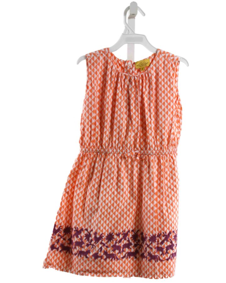 ROBERTA ROLLER RABBIT  ORANGE   PRINTED DESIGN DRESS