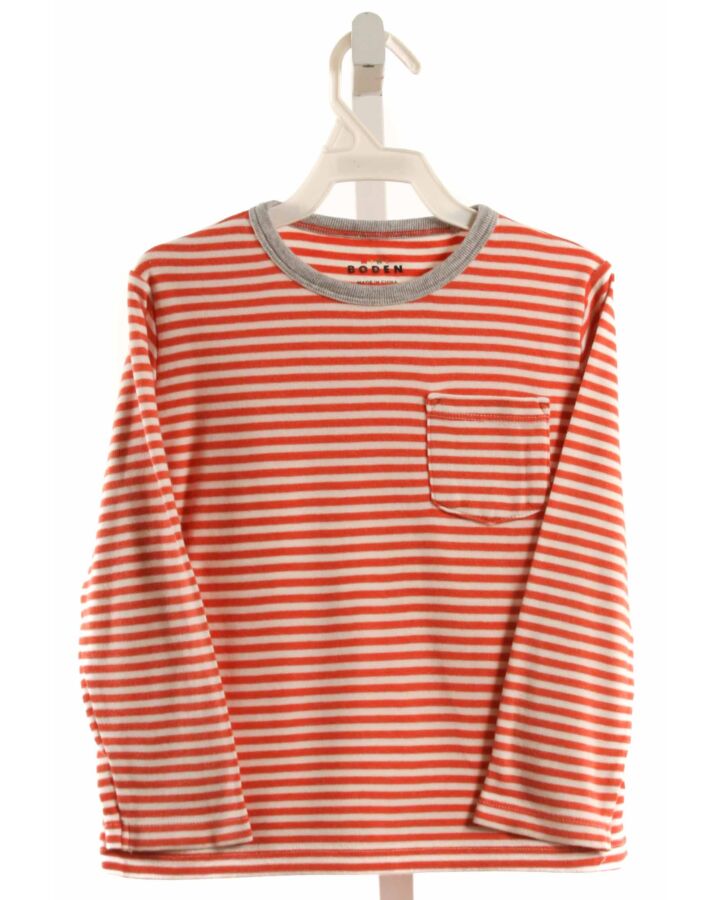 MINI BODEN  RED  STRIPED  KNIT LS SHIRT