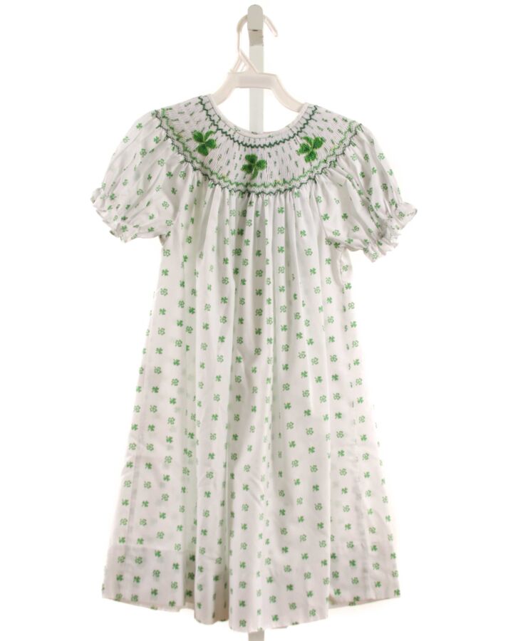 ROSALINA  GREEN  PRINT SMOCKED DRESS