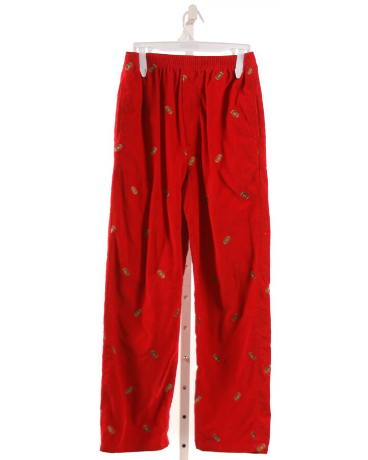 KELLY'S KIDS  RED CORDUROY  EMBROIDERED PANTS