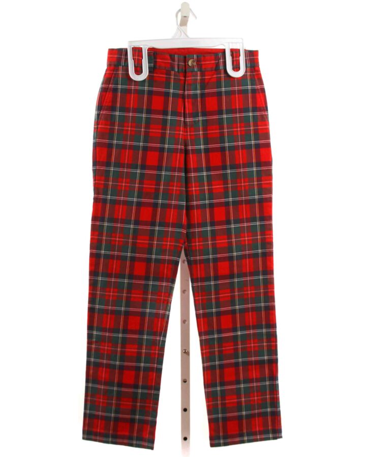 VINEYARD VINES  RED  PLAID  PANTS