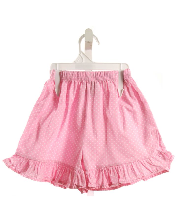 CLASSIC WHIMSY  PINK  POLKA DOT  SHORTS WITH RUFFLE