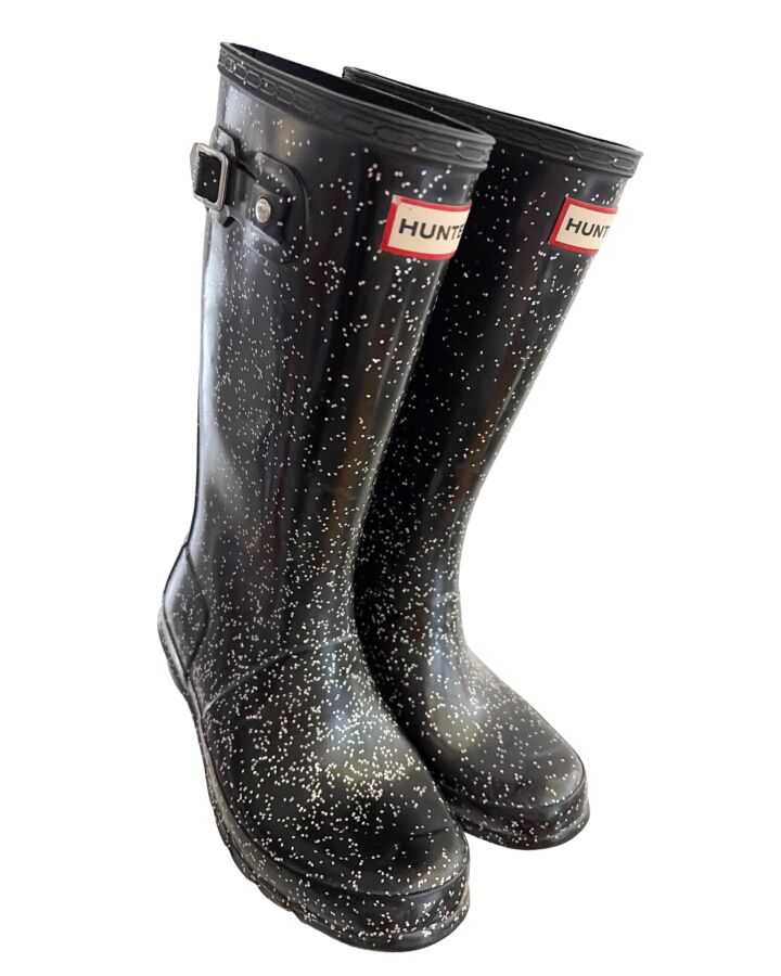 HUNTER BLACK BOOTS  *EUC SIZE CHILD 4