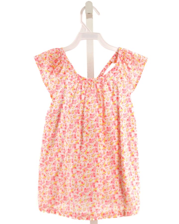 MINI BODEN  HOT PINK  FLORAL  SLEEVELESS SHIRT